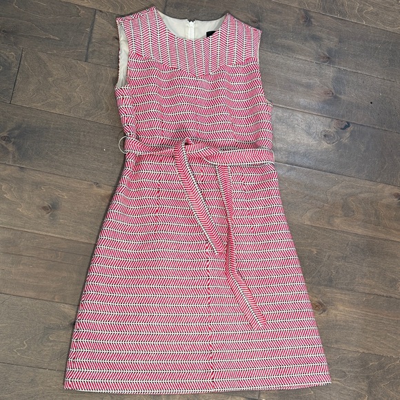 J. Crew Dresses & Skirts - J. Crew Striped Pink and Cream Midi Dress